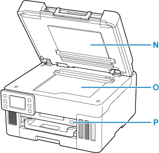 Afbeelding van de voorkant van de printer
